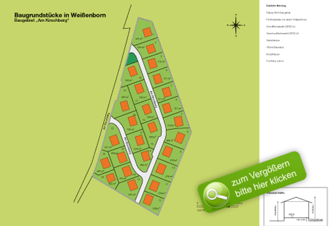 Lageplan der Baugrundstücke in Weißenborn bei Freiberg